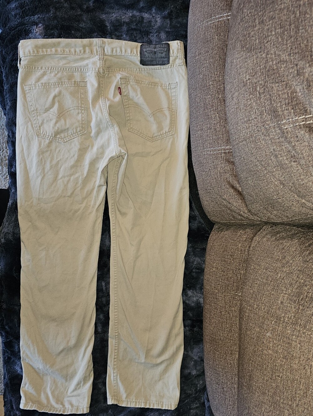 Levi's 514 Jeans Men's Straight Leg 34x30 Khaki Beige Tan Denim Classic Casual - Picture 5 of 6